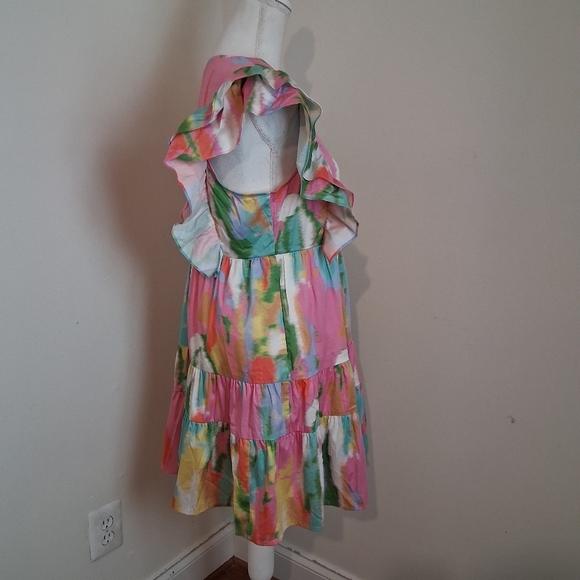 CROSBY by Mollie Burch Colorful Abstract Mini Cotyon Dress Size Medium - Picture 6 of 9